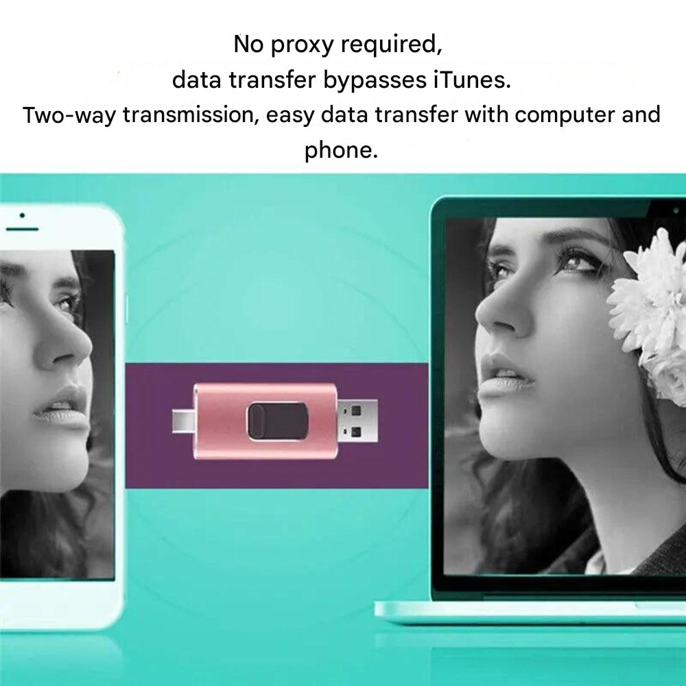 Universal 4-in-1 Flashdrive for Quick Filoverföring