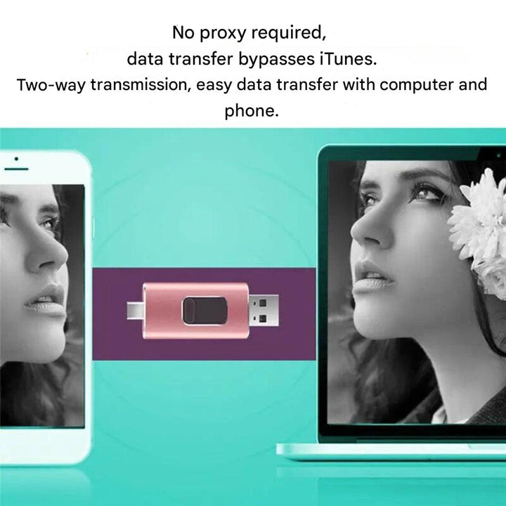Universal 4-in-1 Flashdrive for Quick Filoverföring