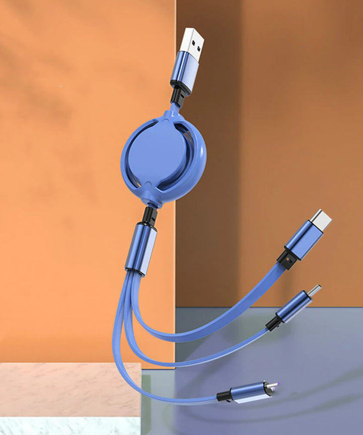 Universal Retractable Charging Cable with Fast Charging and Protection