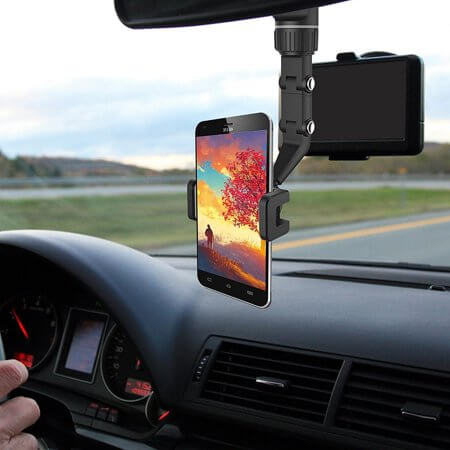 Universal phone socket for car Rygge mirror - safe and adjustable driving