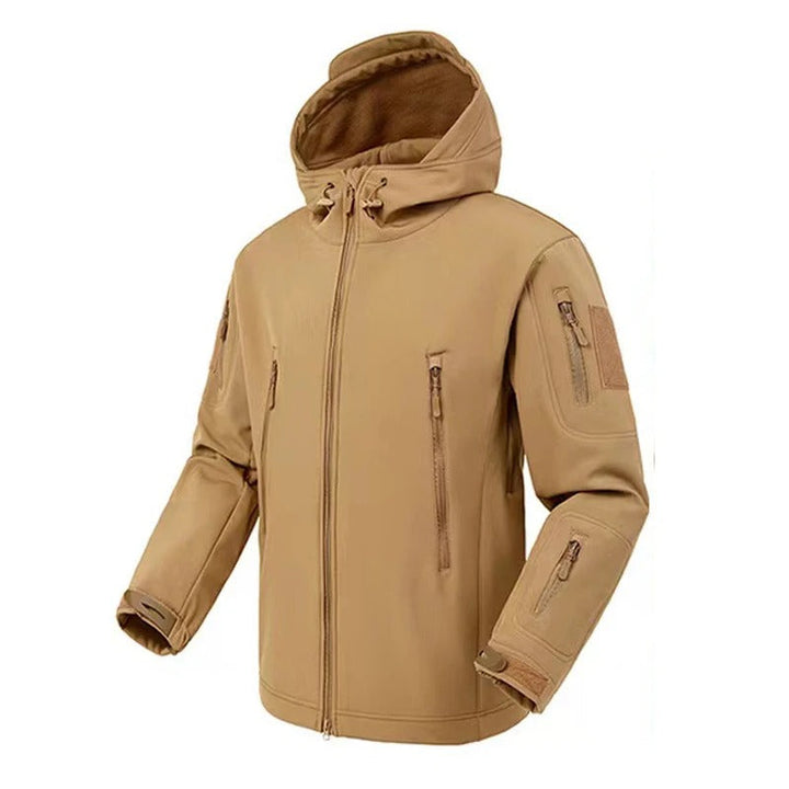 Waterproof tactical softshell jacket for men