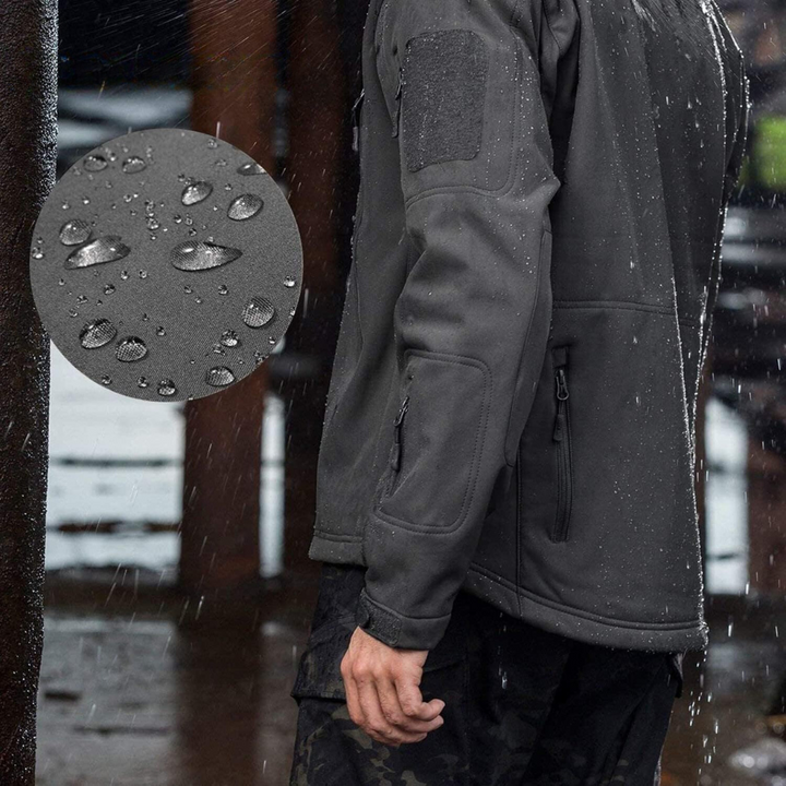 Waterproof tactical softshell jacket for men