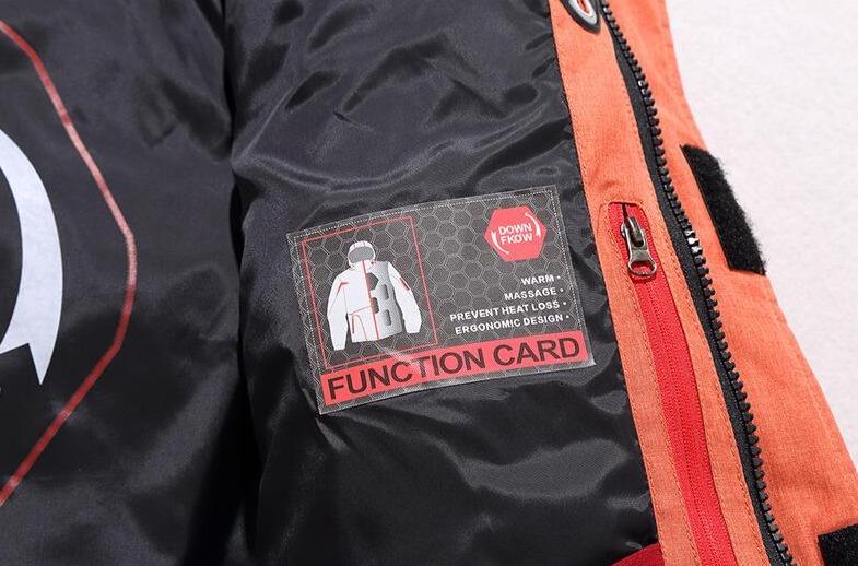 Men winter puffer jacket with hood - robust and warm