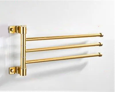 Wall-Mounted Towel Rack with Swivel Arms