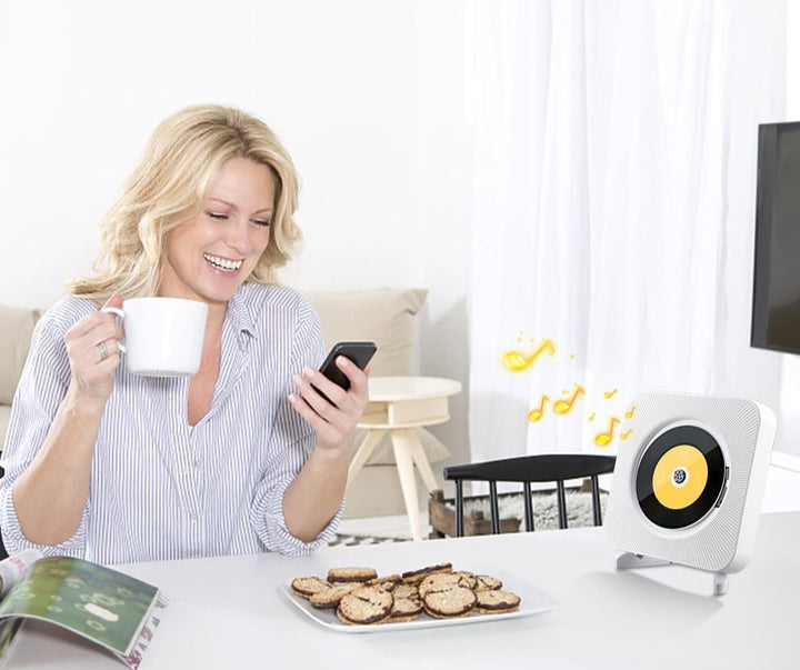 Multifunctional veggmontert cd-player with bluetooth