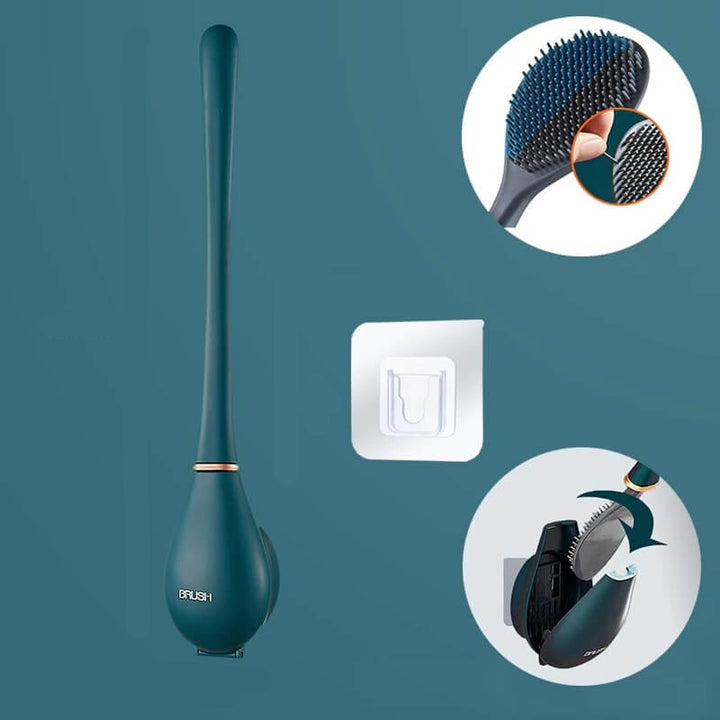 Flexible silicone toalettbörste with wall fastening